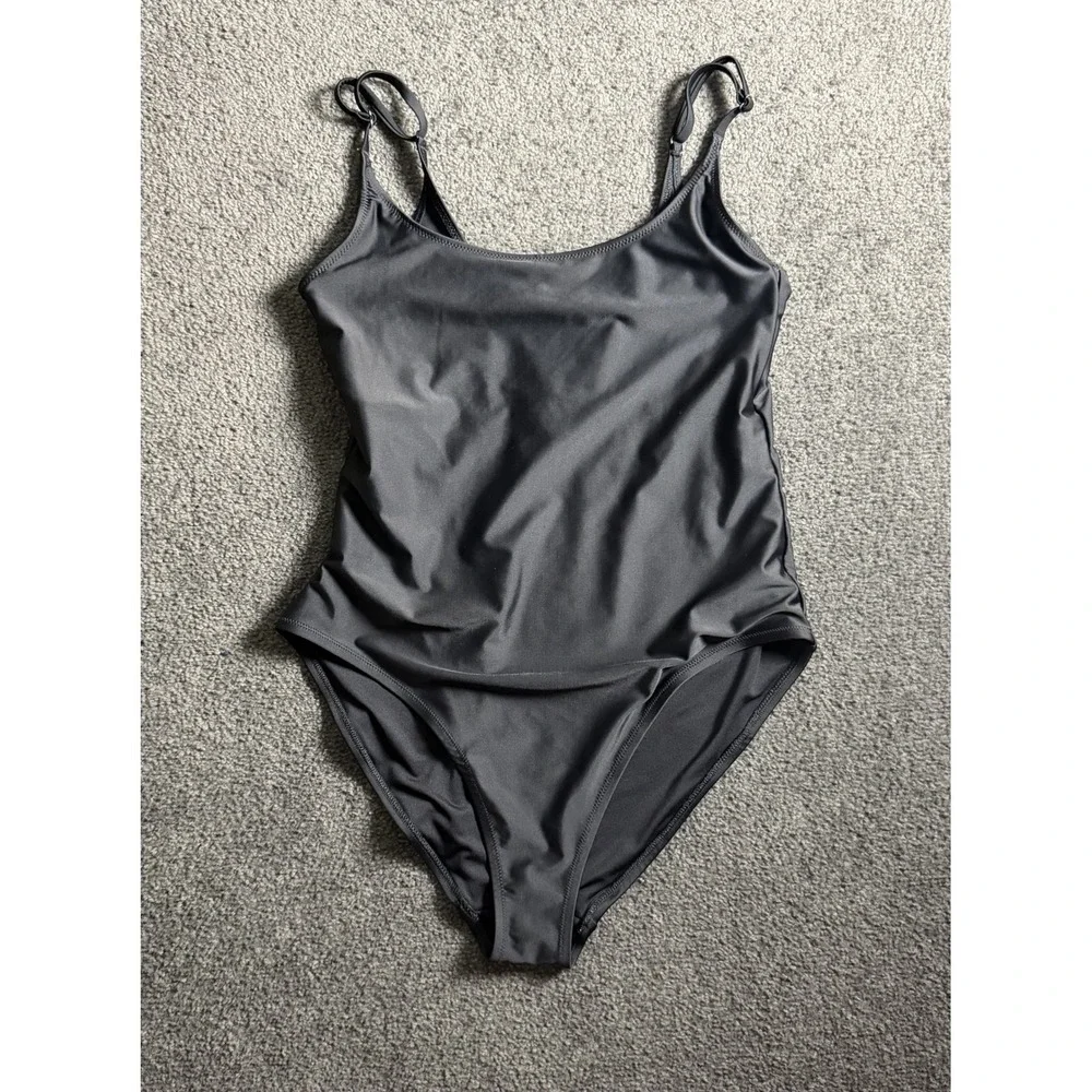Old Navy Womens Black Scoop Neck Adjustable Strap One Piece Swimsuit Large